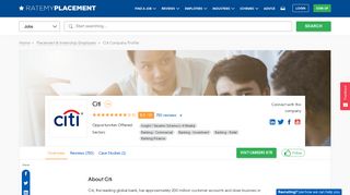 
                            10. Citi Placements, Internships, Jobs and Reviews - Company Profile ...