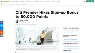 
                            5. Citi Premier Hikes Sign-up Bonus to 50,000 Points - NerdWallet