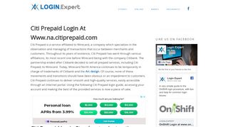 
                            7. Citi Prepaid Login at www.na.citiprepaid.com - Login.Expert