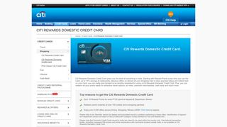 
                            5. Citi Rewards Domestic Credit Card | Citibank India