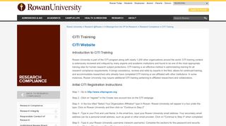 
                            12. CITI Training | Office of Research | Rowan University