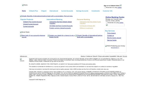 
                            9. Citibank: International Banking | Current Accounts