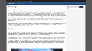 
                            6. Citibank Login - Credit Card Online Services Guide