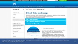 
                            7. Citibank Online safety usage