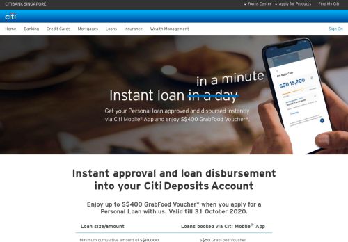 
                            3. Citibank - Personal Loan Promotion - Citibank Singapore