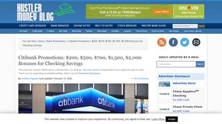 
                            3. Citibank Promotions: $100, $200, $400, $600 Bonuses for Checking ...