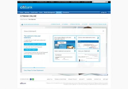 
                            5. Citibank Thailand - Citibank Online - View statement