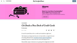 
                            10. Citigroup's New Credit Cards: A Closer Look - The New York Times
