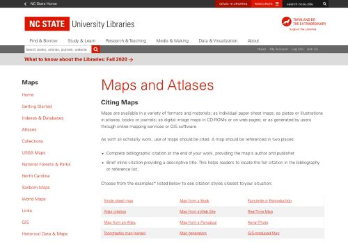 
                            8. Citing Maps: Maps and Atlases: NCSU Libraries
