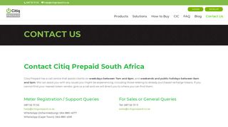 
                            6. Citiq Prepaid South Africa | Call Centre | Contact Details