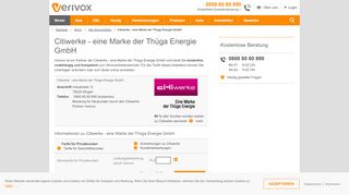 
                            4. Citiwerke: Strompreise im Überblick - Verivox