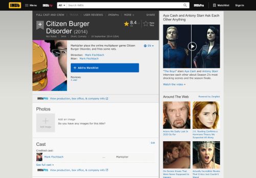 
                            13. Citizen Burger Disorder (2014) - IMDb
