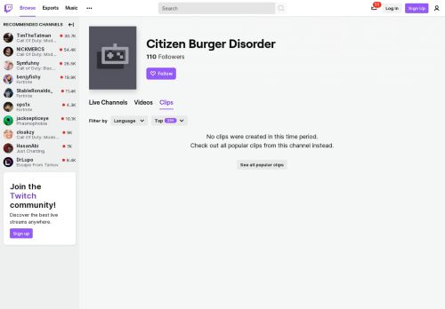 
                            8. Citizen burger disorder - Twitch