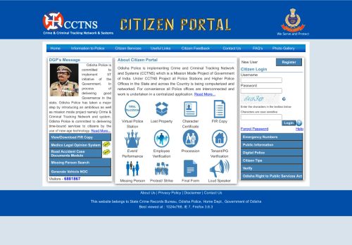 
                            8. Citizen Login - Government of Odisha, Home Dept., Odisha Police ...