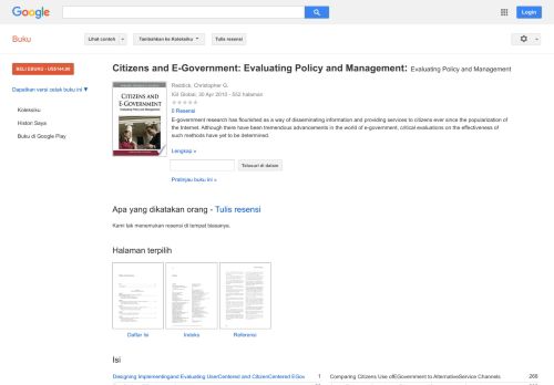 
                            12. Citizens and E-Government: Evaluating Policy and Management: ...