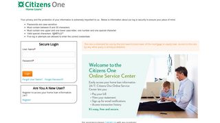 
                            1. Citizens One: Login to Your Home Loan Account
