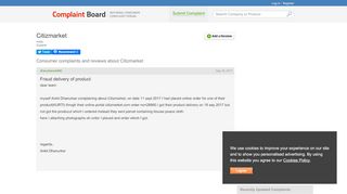
                            13. Citizmarket Complaints