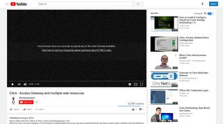 
                            6. Citrix : Access Gateway and multiple web resources - YouTube