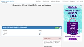 
                            13. Citrix Access Gateway Default Router Login and Password - Clean CSS