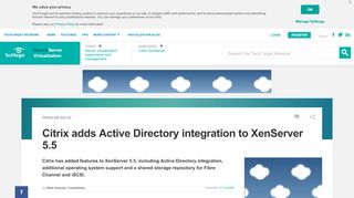 
                            13. Citrix adds Active Directory integration to XenServer 5.5