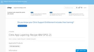 
                            11. Citrix App Layering: Recipe IBM SPSS 21 - Support & Services
