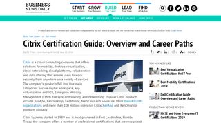 
                            13. Citrix Certification Guide: Overview and Career Paths