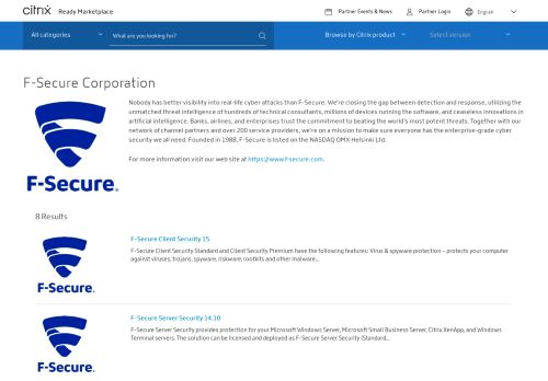 
                            10. Citrix Compatible Products from F-Secure Corporation - Citrix Ready ...