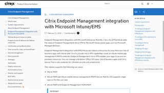 
                            5. Citrix Endpoint Management integration with Microsoft Intune/EMS
