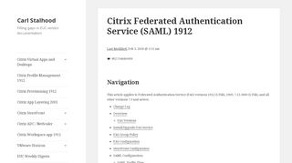 
                            11. Citrix Federated Authentication Service (SAML) 1811 – Carl Stalhood