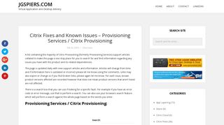 
                            4. Citrix Fixes – Provisioning Services / Citrix Provisioning – JGSpiers.com
