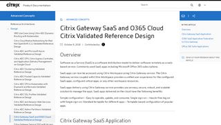 
                            9. Citrix Gateway SaaS and O365 Cloud Citrix Validated Reference Design
