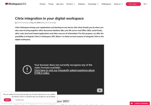 
                            12. Citrix integration in your digital workspace - Workspace 365
