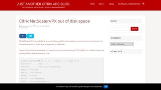 
                            6. Citrix NetScalerVPX out of disk space – Just Another Citrix ADC Blog