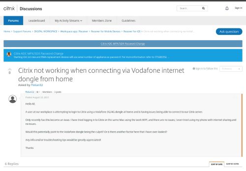 
                            10. Citrix not working when connecting via Vodafone internet dongle ...