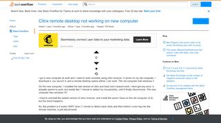 
                            10. Citrix remote desktop not working on new computer - Stack Overflow