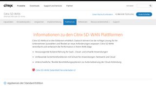
                            6. Citrix SD-WAN – Plattformen – Rechenzentrum, Niederlassung und ...