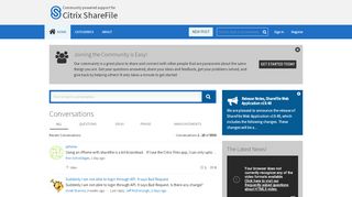 
                            5. Citrix ShareFile Customer Community - Support
