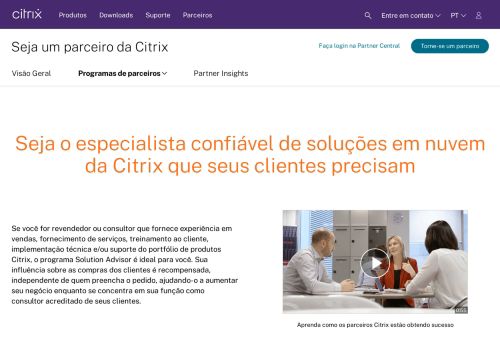 
                            7. Citrix Solution Advisor – Detalhes do programa de parceiros - Citrix