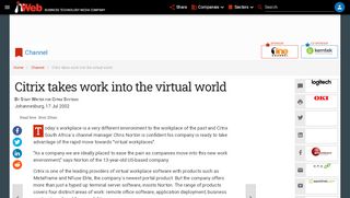 
                            4. Citrix takes work into the virtual world | ITWeb
