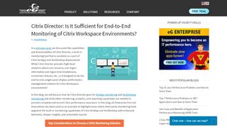 
                            13. Citrix Workspace Monitoring & Director Alerts | eG Innovations