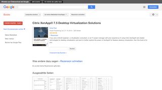 
                            9. Citrix XenApp® 7.5 Desktop Virtualization Solutions - Google Books-Ergebnisseite