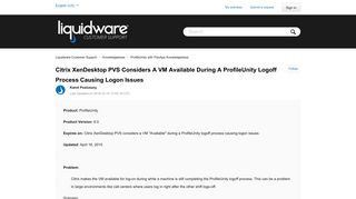 
                            12. Citrix XenDesktop PVS considers a VM Available during a ProfileUnity ...