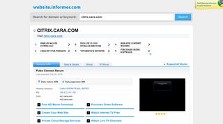 
                            8. citrix.cara.com at Website Informer. Visit Citrix Cara.