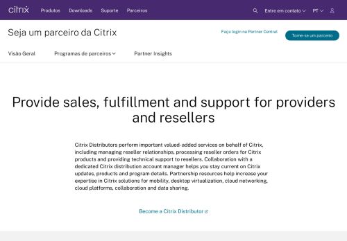 
                            4. CitrixDistributor – Detalhes do Programa de parceiros - Citrix
