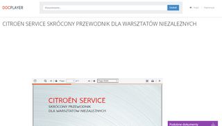 
                            10. CITROËN SERVICE SKRÓCONY PRZEWODNIK DLA ...