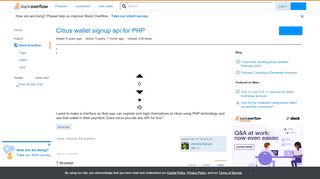 
                            13. Citrus wallet signup api for PHP - Stack Overflow