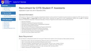 
                            7. CITS ITSA Recruitment - Nanyang Technological University