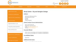 
                            3. City and Islington College - CILEx