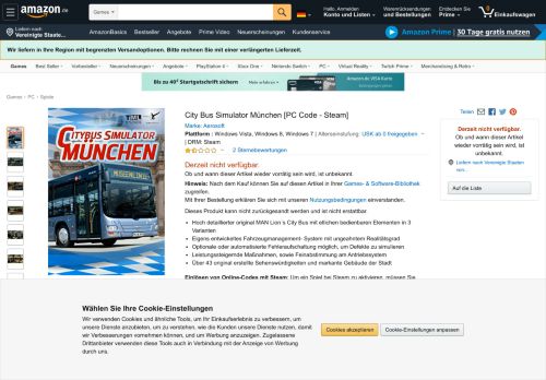 
                            3. City Bus Simulator München [PC Code - Steam]: Amazon.de: Games