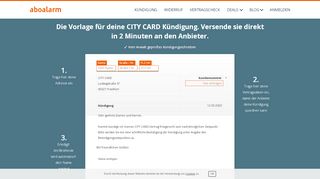 
                            10. CITY CARD online kündigen | geprüfte Vorlage - Aboalarm